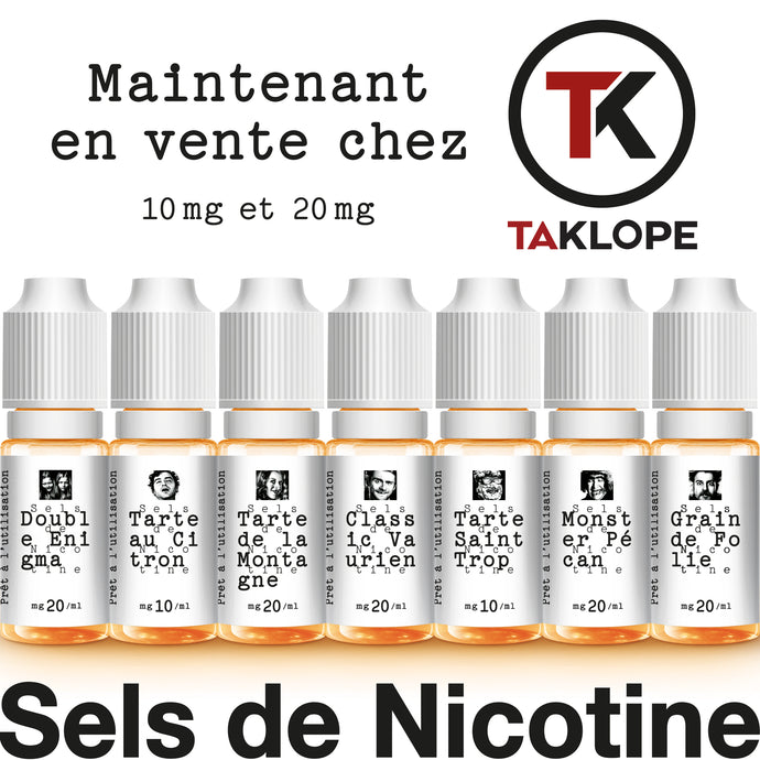 Les Sels de Nicotine chez Taklope!