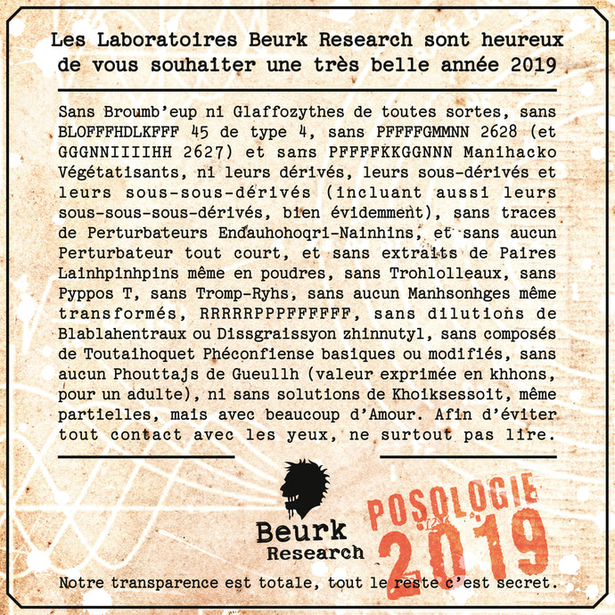 Très Belle Année 2019!